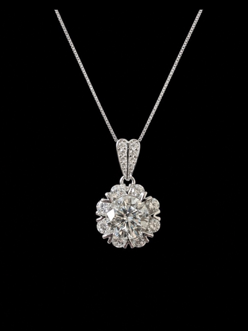 Moissanite Necklace 2 carat